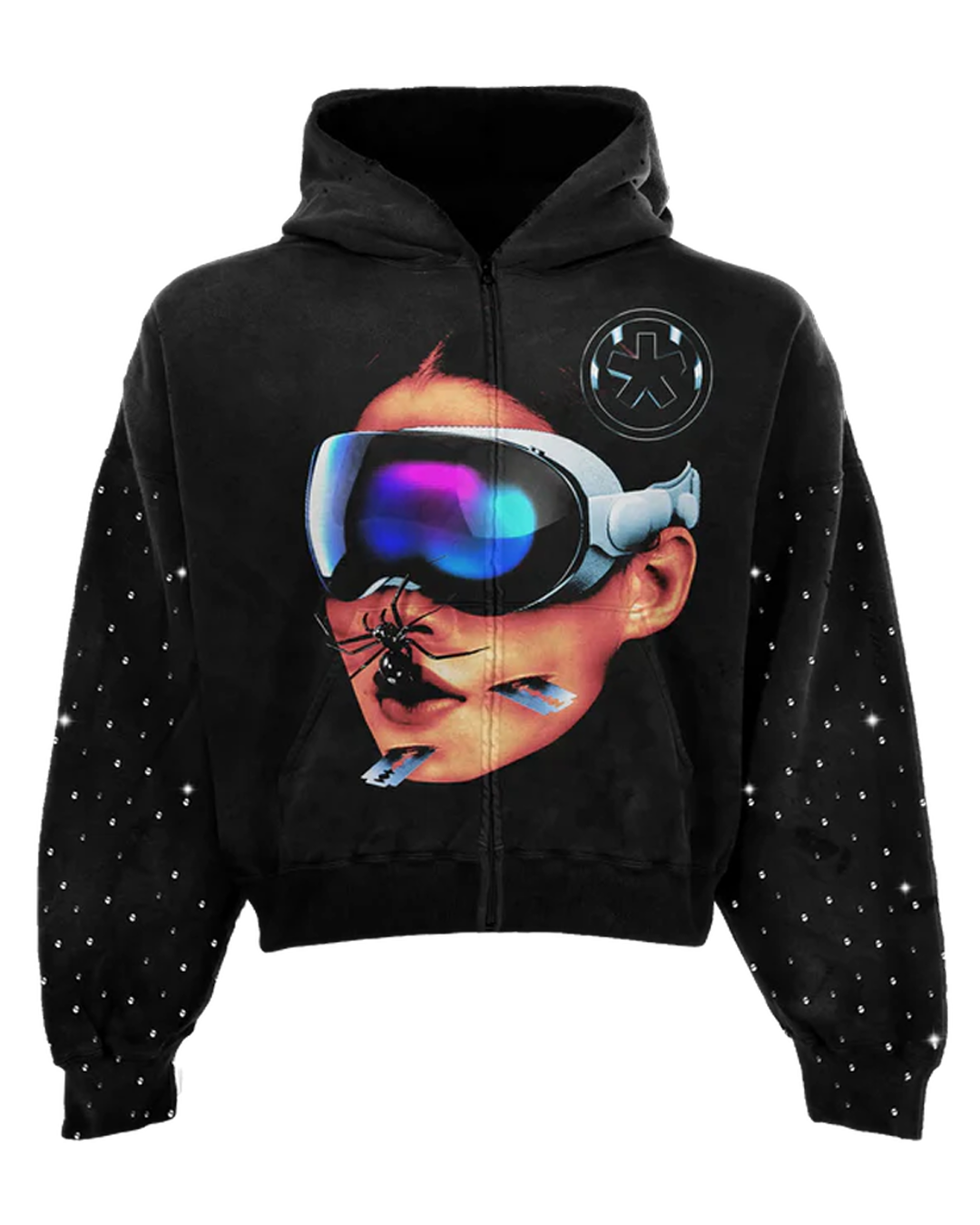 VISION RHINESTONE ZIP UP